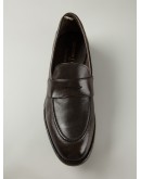 distressed penny loafers