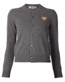embroidered heart cardigan