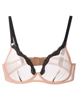 sheer tulle demi bra