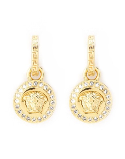 Greca and Medusa drop earrings