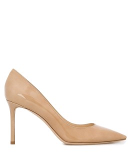 nude Romy 85 patent leather pumps