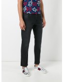 tapered jeans with panther