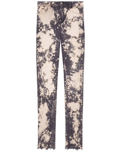 embroidery stretch tight jeans