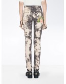 embroidery stretch tight jeans