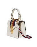 White Sylvie Small Leather shoulder bag