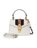 White Sylvie Small Leather shoulder bag