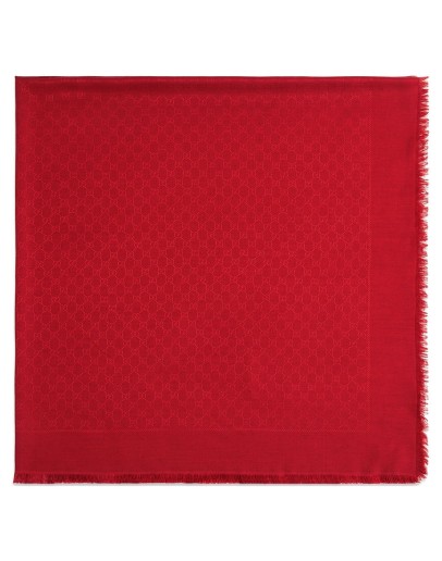 Silk wool GG jacquard shawl