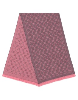 GG jacquard pattern knit scarf