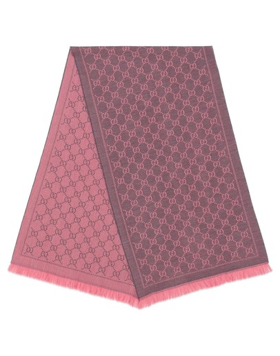 GG jacquard pattern knit scarf