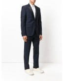 contrast lapel two piece suit