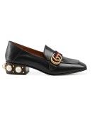 mid-heel leather loafer