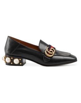 mid-heel leather loafer