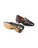 mid-heel leather loafer