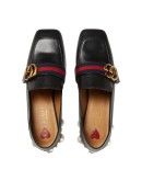 mid-heel leather loafer