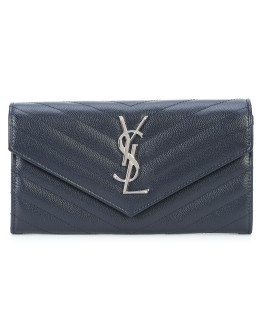monogram quilted wallet