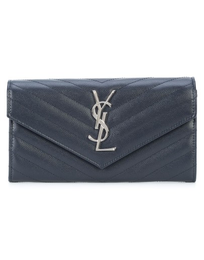 monogram quilted wallet
