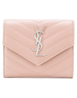 monogram compact tri-fold wallet