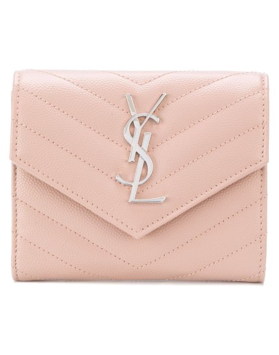 monogram compact tri-fold wallet