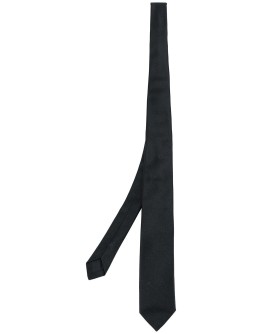 skinny embroidered tie