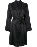 Silk short robe 