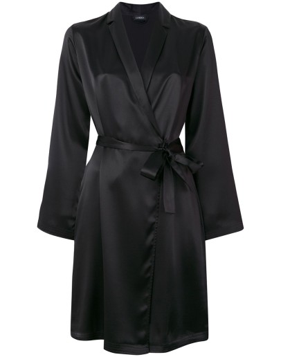 Silk short robe 