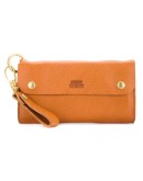 Oiled shrink long wallet