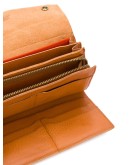 Oiled shrink long wallet