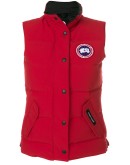 logo patch padded gilet