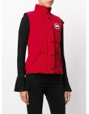 logo patch padded gilet