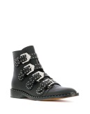 studded buckled boots