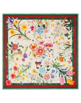 Flora Web print shawl