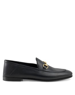 black Brixton Horsebit leather loafers