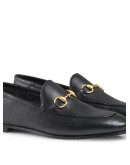 black Brixton Horsebit leather loafers