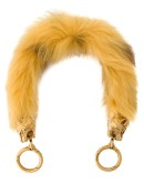 Shearling bag strap