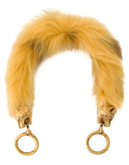 Shearling bag strap