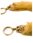 Shearling bag strap