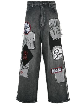 Dank patches loose jeans 