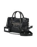 black Classic City M leather tote