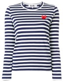 heart logo striped top