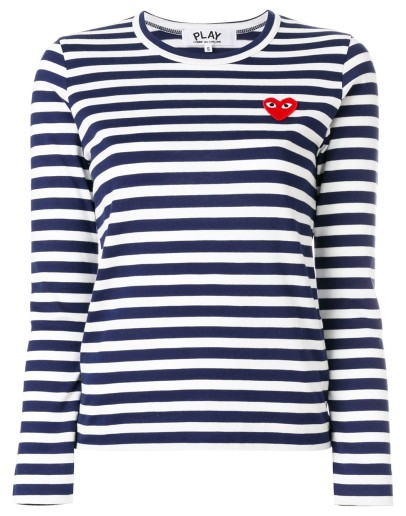 heart logo striped top