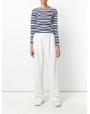 heart logo striped top