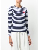 heart logo striped top