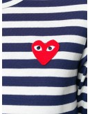 heart logo striped top