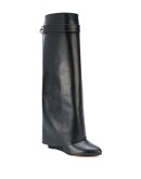 Shark Lock knee-high boots