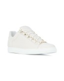 white Arena crinkled leather sneakers