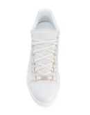 white Arena crinkled leather sneakers