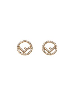 embellished logo earrings