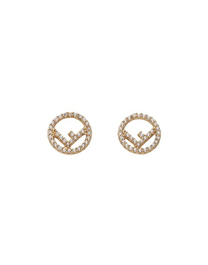 embellished logo earrings