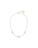 short logo charm necklace