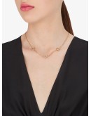 short logo charm necklace